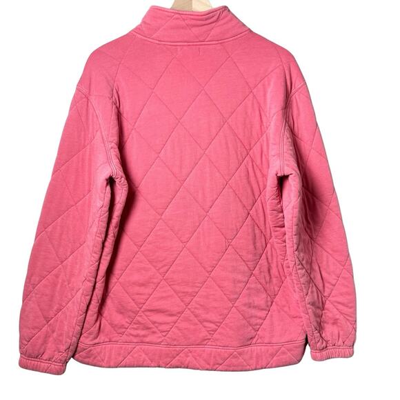 Maurices Coral/Pink Quilted Front Pockets Relaxed Fit 1/4 Zip Jacket Women’s XL - Picture 2 of 13
